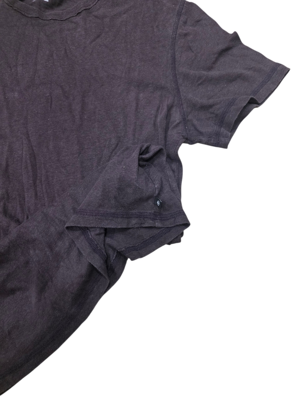 Ag Adriano Goldschmied Brown Cotton Short Sleeve Basic Crew Tee S - Picture 2 of 4